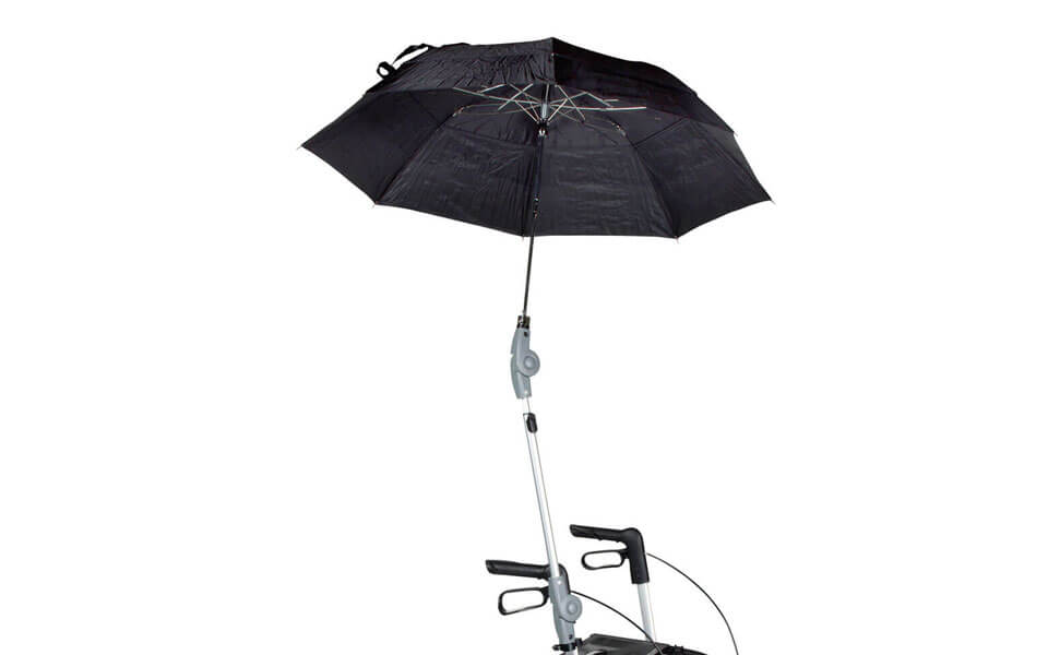 Justerbart paraply för rollatorer